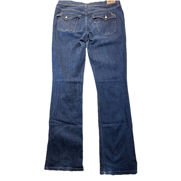 Levi’s 515 Bootcut Jeans Womens 12L Mid Rise Blue Stretch Denim Western Pockets - Picture 6 of 14